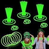 St Patricks Day Green Glow Sticks Party Favors 8'' 72 Pack Bulk,Saint Patrick's Light Up Necklace Gifts Toys for Kids,Non Candy Goodie Bags Stuffer Treats for Boy Girl,Party Bag Accessories Decoration
