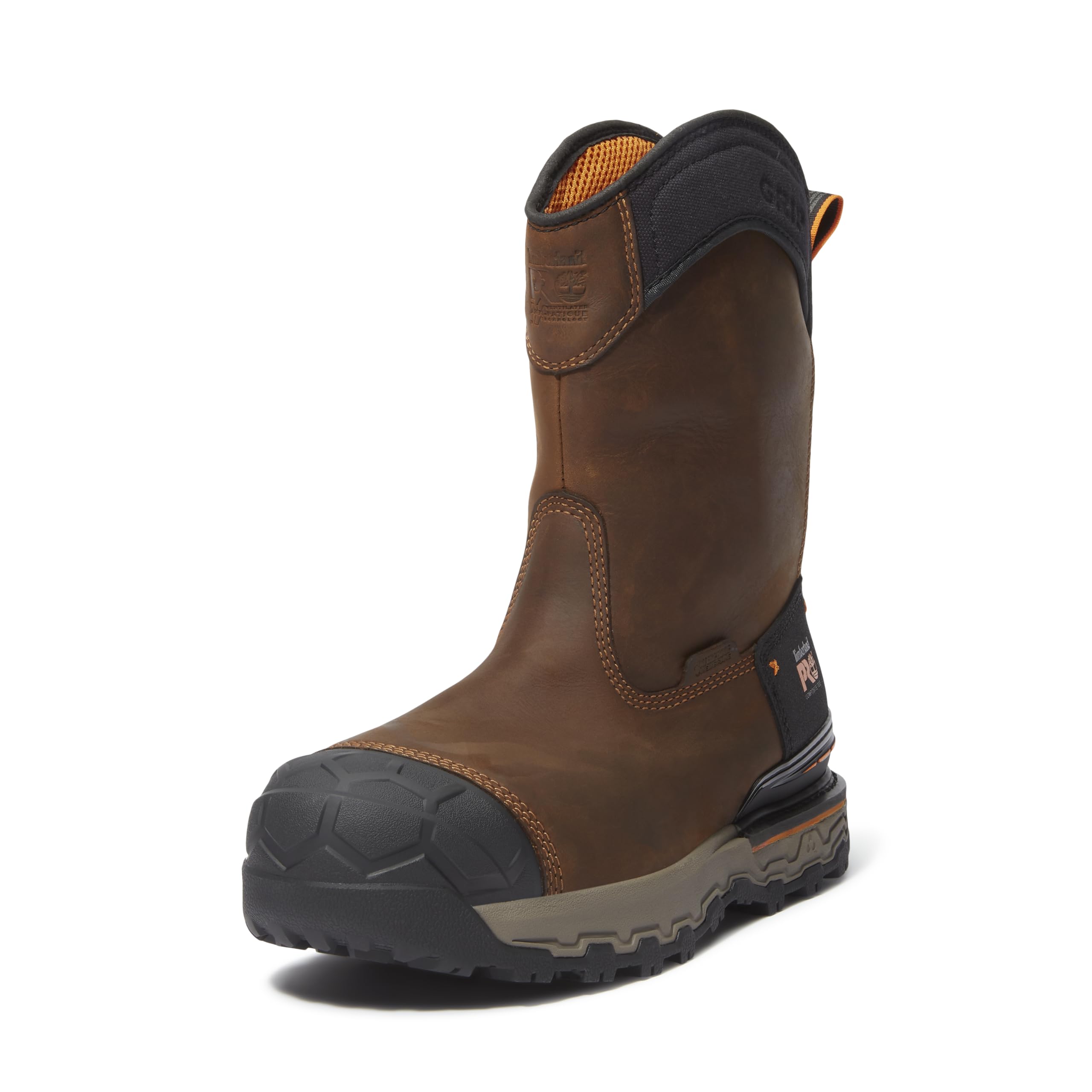 Photo 1 of Timberland PRO Men's Boondock Ultralight Pull-On Composite Safety Toe Waterproof Industrial Work Boot, Medium Brown, 13 Wide