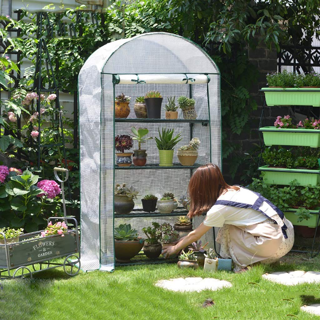 温室の多層鉄のアートフラワースタンド多肉植物鉢植えの植物断熱材の