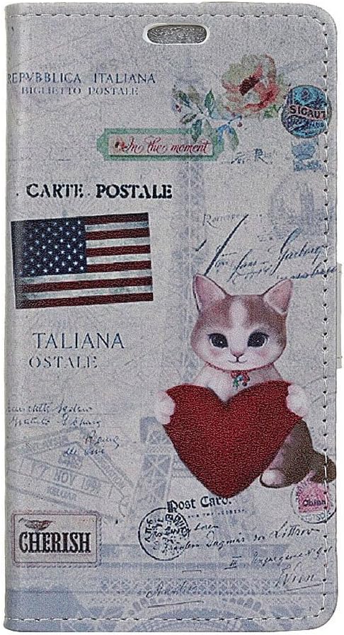 coque Alcatel 5V Phone Case,Painted pattern Flip Wallet Case for Alcatel 5V-Taoxin Cat