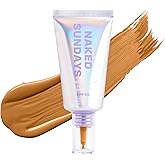 Naked Sundays BeautyScreen™ SPF 50 Peptide Foundation Tint – Tinted Sunscreen & Skincare Makeup with Zinc Oxide, Niacinamide – Lightweight Natural Coverage, 5 Tan Honey, 1.01 oz