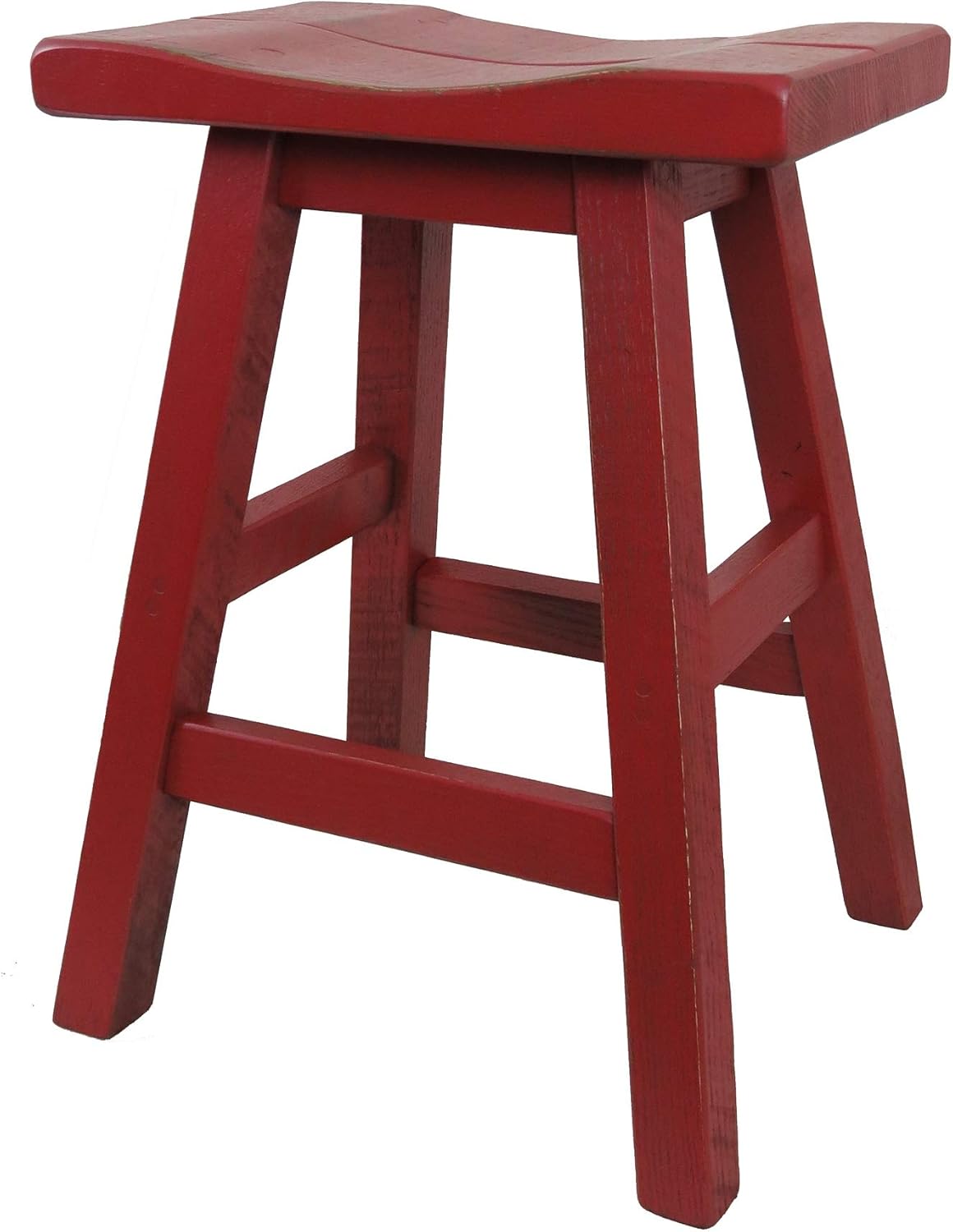 Amazon Com Saddle Swivel Bar Stool Red Barn Stain 30 Seat