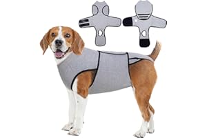 Nanaki Dog Surgery Recovery Suit-Body Suits After Surgery, Dog Spay Recovery Suit Female Male Neuter, Abdominal Wounds Bandages, E-Collar Alternative Prevent Licking, Soft Protective Pet Pajamas, L