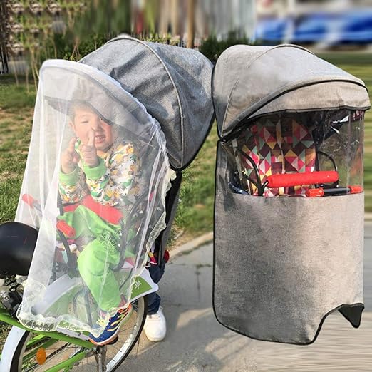  Bicycle Baby Rear Seat Canopy Cover Bike Safe