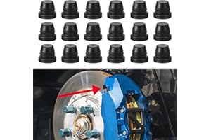 WINUERK 18PCS Car Brake Bleeder Screw Caps, Grease Fitting Caps, Rubber Zerk Covers Brake Caliper Dust Cover, Car Brake Bleeder Nipple Caps Replacement, Universal Car Accessories for Cars Motorcycles