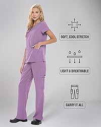 Natural Uniforms Women's Cool Stretch V-Neck Top