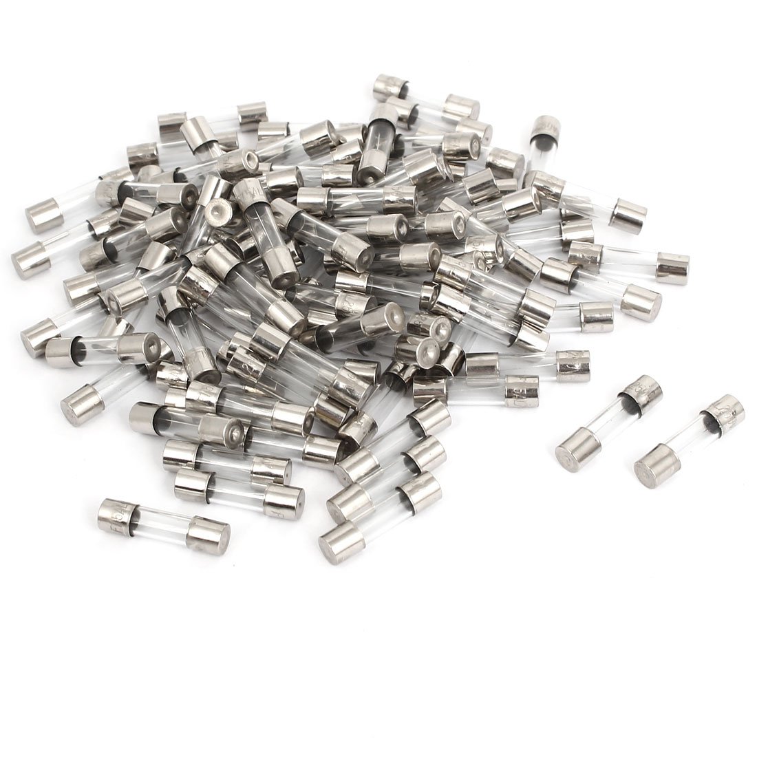sourcingmap 5mm x 20mm AC 250V 1.5A Quick Blow Glass Tube Fuse Replacement 100 Pcs