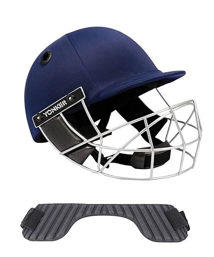 buy yonker cricket helmet matrix with velcro adjuster ys160001 senior navy blue color get free neck protector with this cricket helmet online at low prices in india amazon in buy yonker cricket helmet matrix with