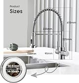Peppermint Dual Lever Kitchen Tap with Pull Down Spray Chrome Sink Mixer Tap view 5