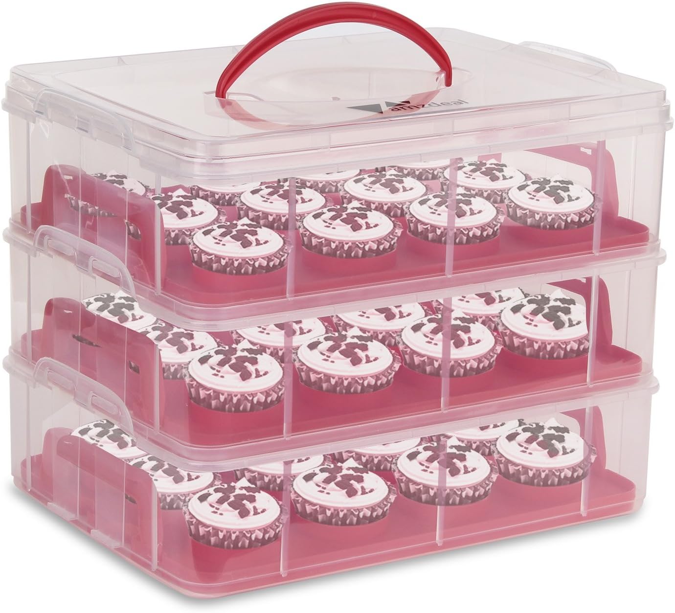 Amzdeal Présentoir Cupcakes avec 3 Couches Rangement Capable de Séparés