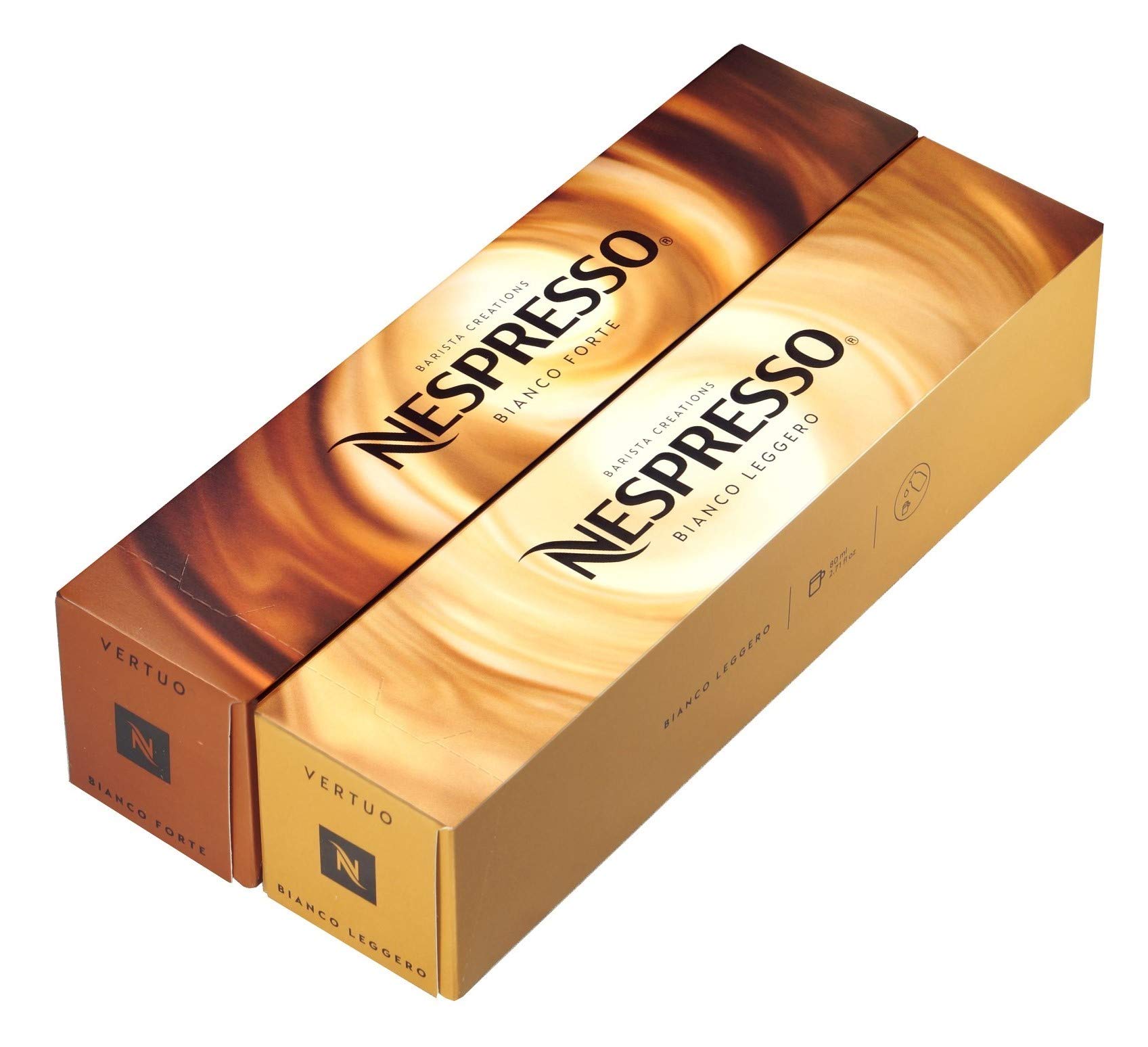 European Version Nespresso Vertuoline Barista Creations Variety For Recipes With Milk Bianco Forte 7 77 Ounce Bianco Leggero 2 7 Ounce 20 Capsules Buy Online In United Arab Emirates At Desertcart Ae Productid 137971394