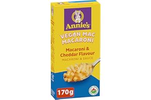 ANNIE'S - Vegan Macaroni and Cheddar Flavour, Organic, No Artificial Flavours, No Synthetic Colours, Plant Based Recipe, 170 