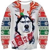 Goodstoworld Mens/Womens Ugliest Christmas Sweatshirt 3D Unique Hilarious Graphic Pullover Shirt S-4XL