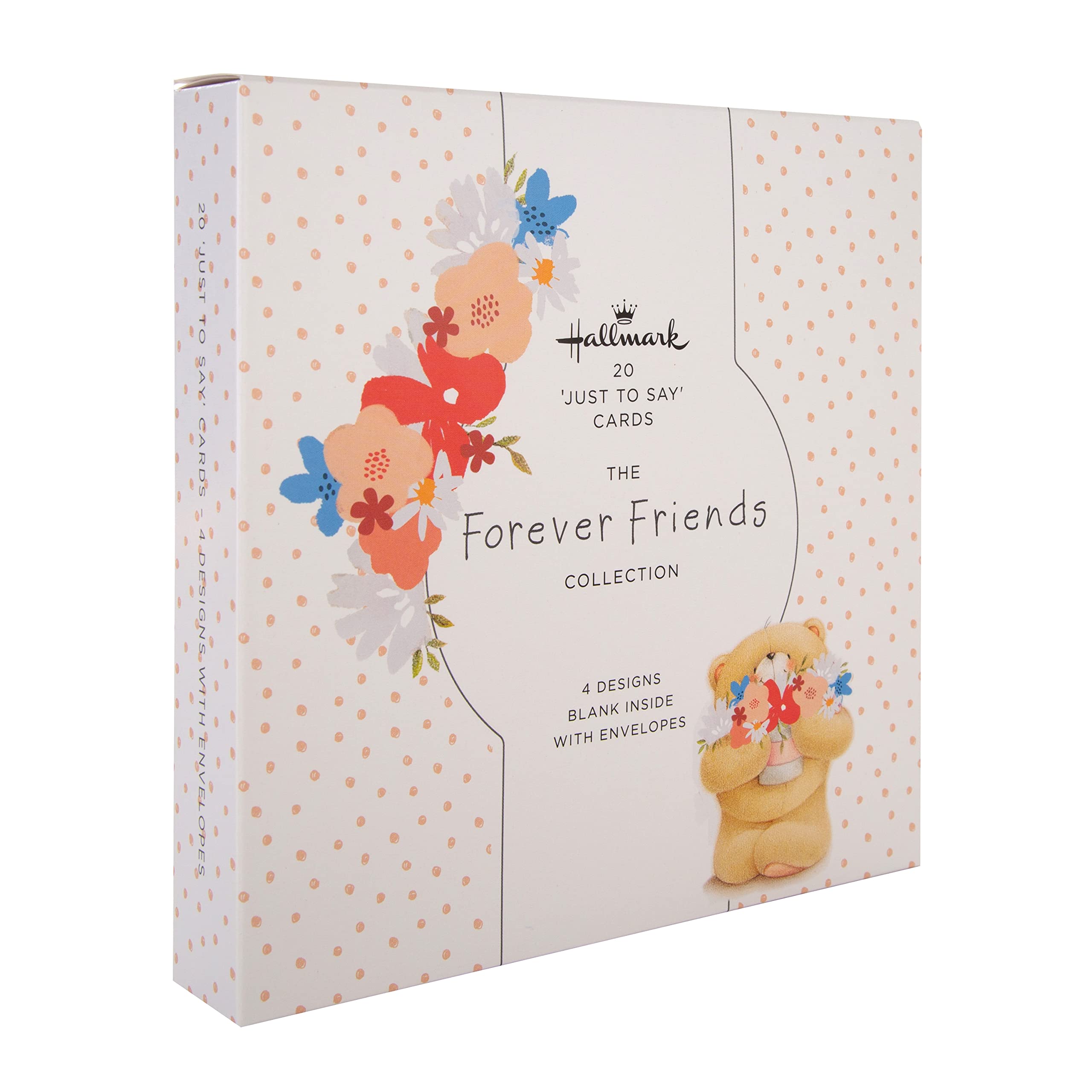 Hallmark 'Just To Say' Cards - Multipack of 20 in 4 Forever Friends Designs