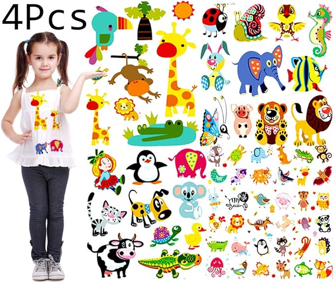 Baby Iron on Transfers Patches Set Kids Appliques Animal Patches for
