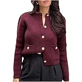 GORGLITTER Women's Cardigan Sweaters Trendy Oversized Knit Chunky Button up Cardigans Fall Winter Outfits