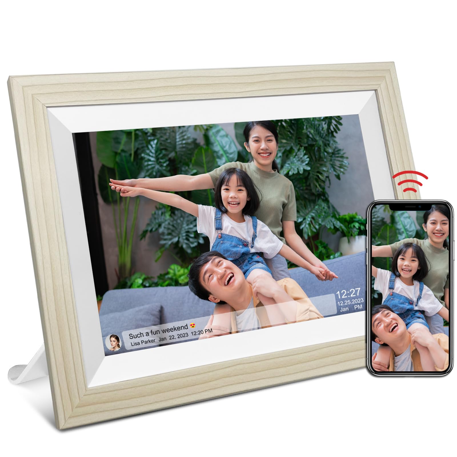 ‎AKImart ‎ZN-DP1002 デジタルフォトフレーム 10.1インチ ホワイトの商品画像