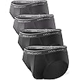 DAVID ARCHY Men's Briefs Rayon Made from Bamboo Underwear Comfort Fit Super Soft Comfort NO Fly Briefs 4 or 7 Pack
