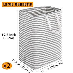 YanZhi 2PCS Collapsible Laundry Hamper 72L Large