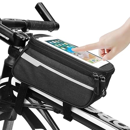 Fahrrad Rahmentasche, Wasserdicht Fahrradtasche Oberrohrtasche für Rennrad MTB BTR Mountainbike Fahrrad Handytasche Handyhalt