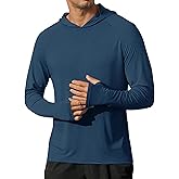COOFANDY Mens UPF 50+ Hoodie Shirts Long Sleeve Rash Guard Sun Protection Fishing Shirts Lightweight Quick Dry Hoodies