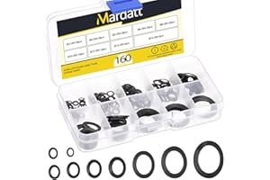 Mardatt 160Pcs M3 M4 M5 M6 M8 M10 M12 M14 M16 Double Side Wedge Locking Washer, Manganese Steel Conical Knurled Spring Washer, Vibration Resistant Safety Washers for Bolts