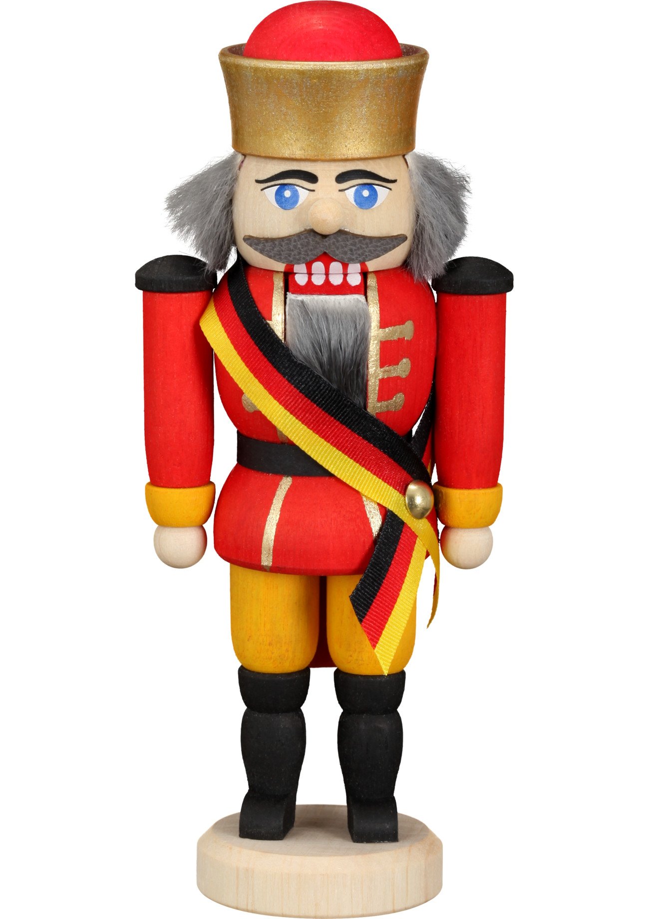 Seiffener Volkskunst German nutcracker German, height 13 cm / 5 inch, original Erzgebirge SV 11413