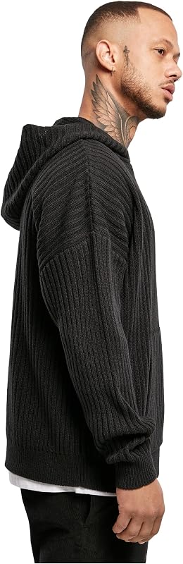 Capuz de malha masculino, preto, S