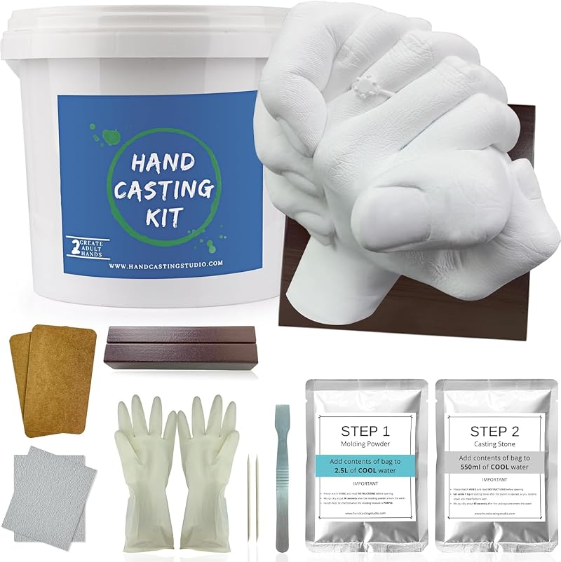 Qucship Hand Casting Kit Couples for Anniversary Gifts, Wedding, Friends,