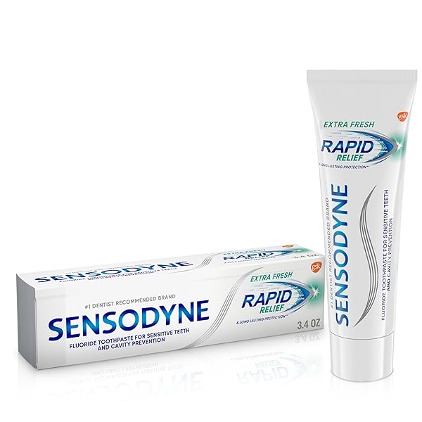 SENSODYNE RAPID RELIEF SENSITIVE TOOTHPASTE, CAVITY PREVENTION AND...