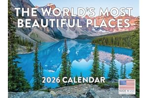 POSTER FOUNDRY World Most Beautiful Places Calendar 2026 Monthly Wall Calender 12 Month | American Made In The USA