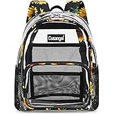 Cusangel Clear Backpack Stadium Approved 12×6×12,TPU Transparent Backpacks Plastic See Through Bag, Clear Bag for Concert Sport Event Work School Festival