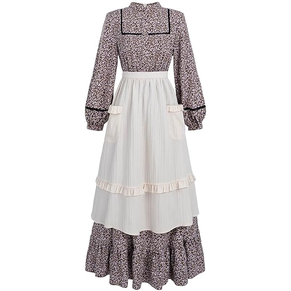 fall prairie dresses Authentic Prairie Schooner Dress Made in USA Brown / 22 main image 1