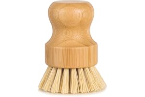 WVSAFV Bamboo Dish Brush, Natural Dish Scrub Brush for Kitchen, Wooden Dish Scrubber, Dish Washing Brush for Dishes, Pots, Pa