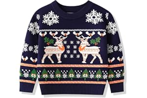 GAVOL Toddle Baby Girl Boy Christmas Outfit Baby Girl Boy Christmas Sweater Sweatshirt Warm Crewneck Winter Clothes