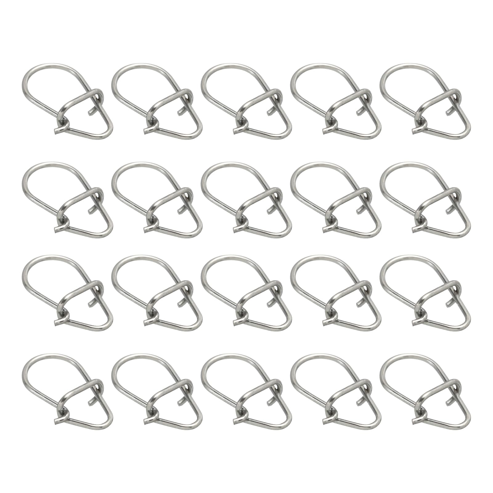 PATIKIL #0 Fishing Lock Snaps, 200 Pack Stainless Steel Fishing Clips Quick Change Fishing Lure Hook Connector Fishing Tackle Kit for Freshwater Saltwater Fishing Gear(0.35"x0.2")