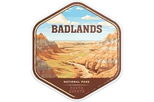 GENERIC Badlands National Park Sticker - Waterproof Vinyl Decal for Car Bumper, Laptop, Water Bottle, Wall, and Window, Size - 3'' Longer Side