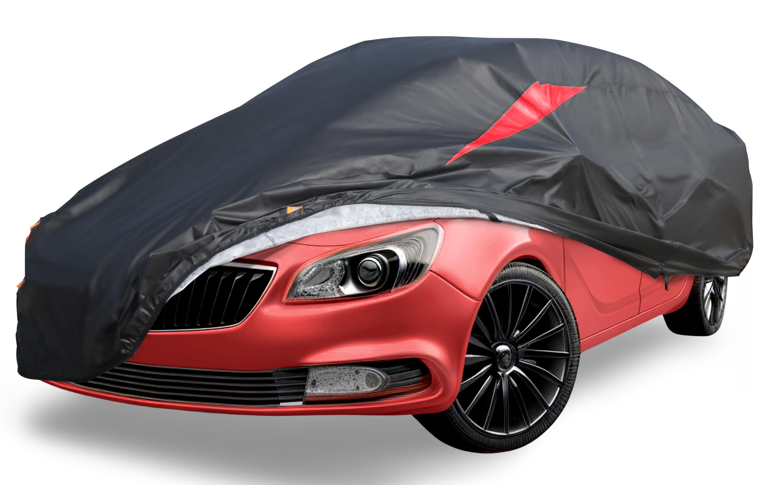 Photo 1 of Car Cover Waterproof All Weather, 6 Layers Car Covers for Automobiles, Full Exterior Cover with Zipper, Outdoor Car Cover Sun UV Rain Snow Wind Protection for Sedan (190-195 inch)