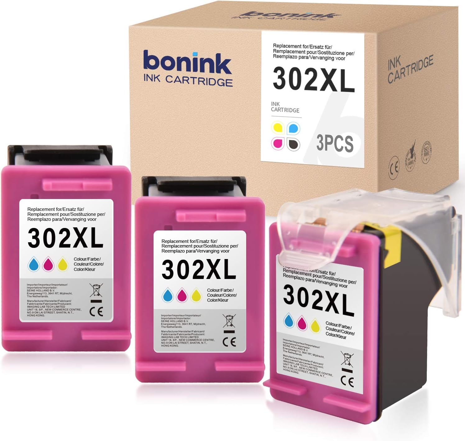 Cartouche Encre Officejet 3833 BONINK Cartouche écologique Compatible pour HP 302 XL 302XL pour HP