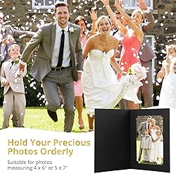 100 Pcs Photo Folders for 4x6 or 5x7 Pictures Black