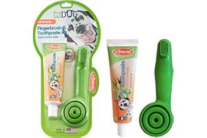 EZDOG by Triple Pet Dental Care Kit Contains Patented Finger Brush and All-Natural Vanilla Toothpaste | Best Dental Care For Dogs For Fresh Breath | Dogs Love the Taste, All Dogs