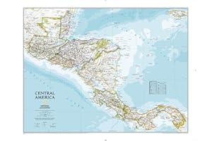 National Geographic Central America Wall Map - Classic (28.75 X 22.25 In)
