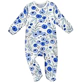 Dussdil Baby One-Piece Footies Newborn Rompers Pajamas Cotton Footed Pjs for Sleep Play Boys Girls