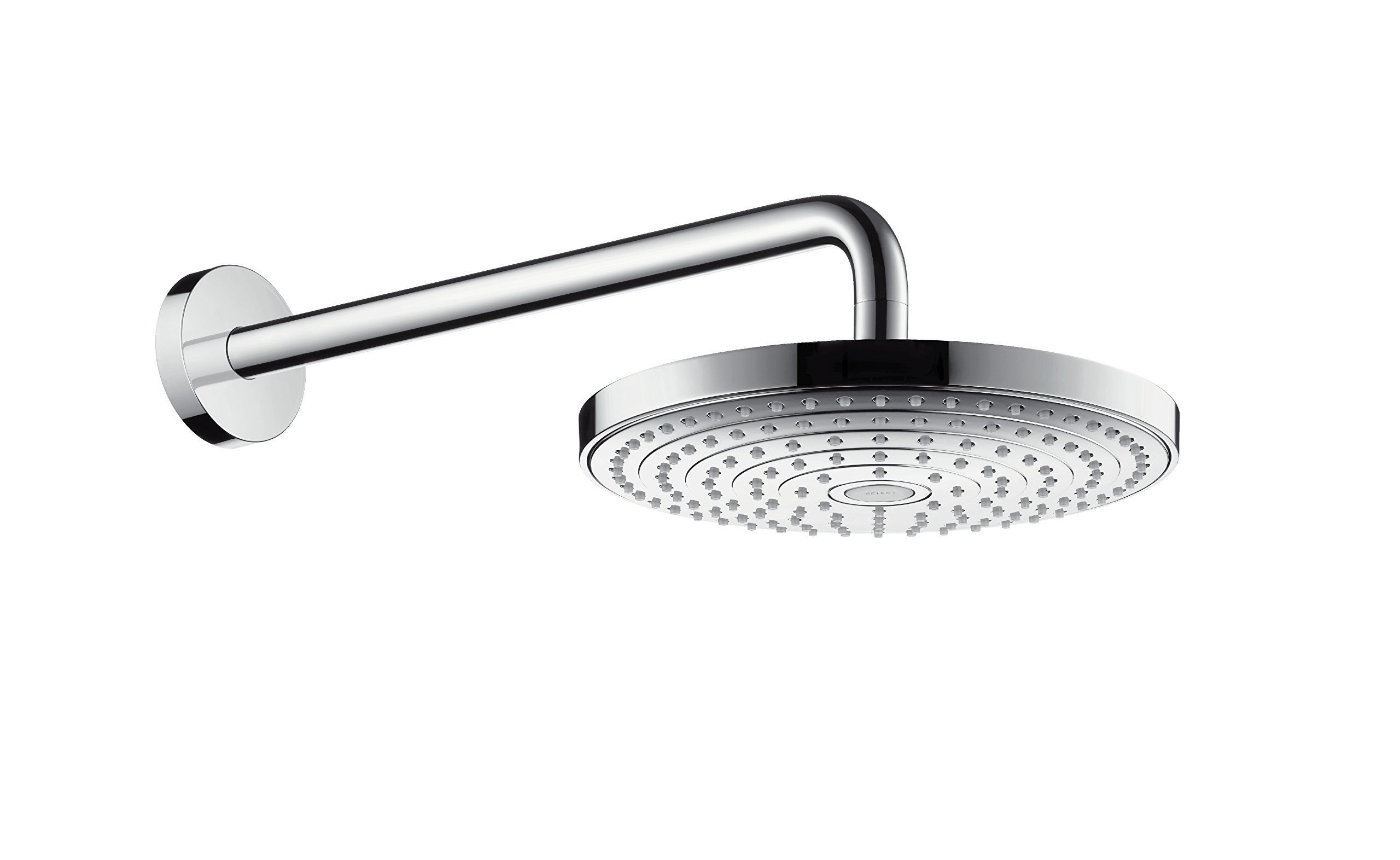 hansgrohe Raindance Select S 240 overhead shower with 390 mm shower arm, 2 spray modes, water saving 9 l/min, chrome 26470000