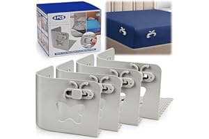 HALDANE Bed Sheet Holders for Corners, Fitted Sheet Holder with Press-Type Sheets Lock, Easy Installation Sheet Straps Securely Keeps Sheets Firm & Tight No More Loose Sheets- Fits All Mattress Sizes,4-Pack