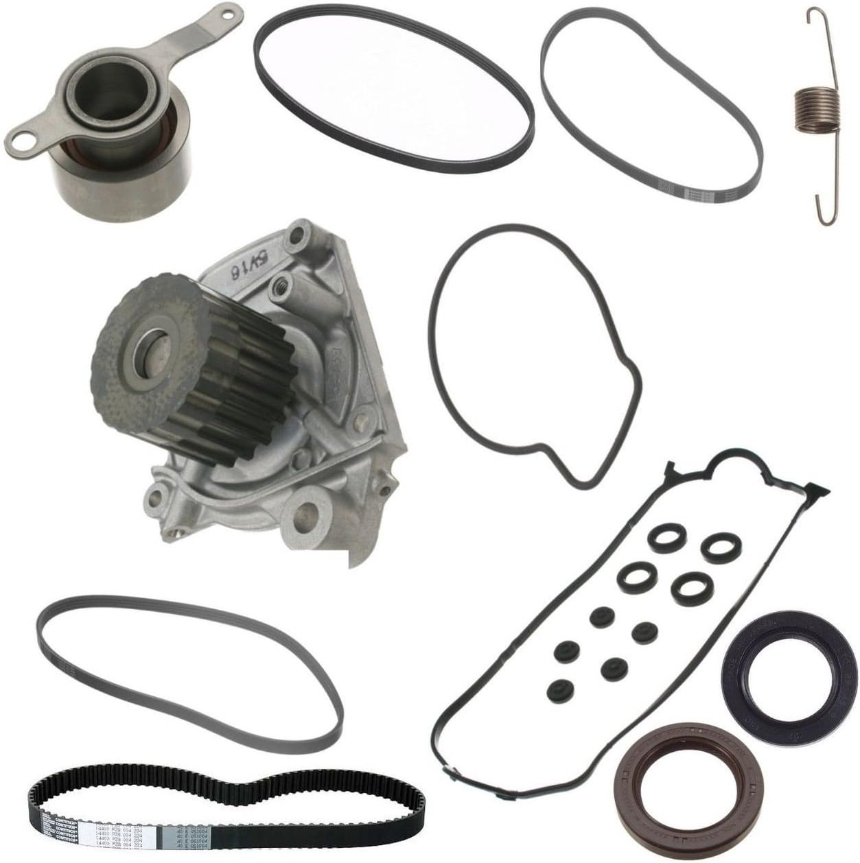 Amazon Com Tbk Timing Belt Kit Replacement For Honda Civic 1996 To 2000 1 6l Cx Dx Ex Hx Lx Includes Water Pump Timing Belt Tensioner Tensioner Spring Valve Cover Set Drive Belts And