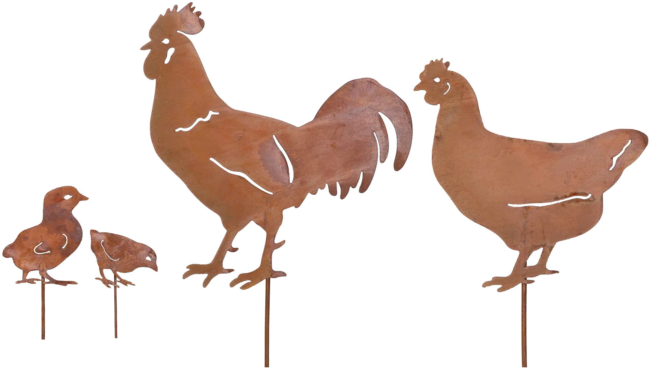 KOTARBAU Garden Decoration Rust Chickens Steel Design Patina Decoration