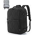 BAGSMART Travel Backpack Carry On Flight Approved for Women Men, TSA Approved Luggage, Large Personal Travel Bag Fit 17 Inch Laptop, 30L Water Resistant Stylish Backpack, Black