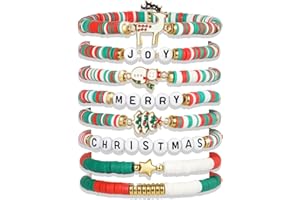 ecozran Friendship Bracelets - Beaded Bracelets Set for Teen Women, Stretchable Preppy Bracelets, Stackable & Colorful Bracelets - Ideal Gifts, 4th of July, Halloween, Christmas