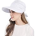 Wide Large Brim Sun Hat Summer UV Protection Thin Hat 2 in 1 Beach Sun Hat
